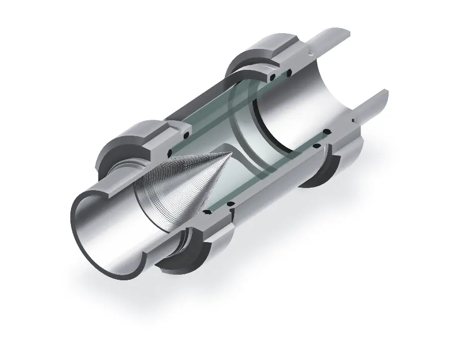 Sight glass with strainer
